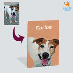 Personalized Pets Caricature Wooden Portrait