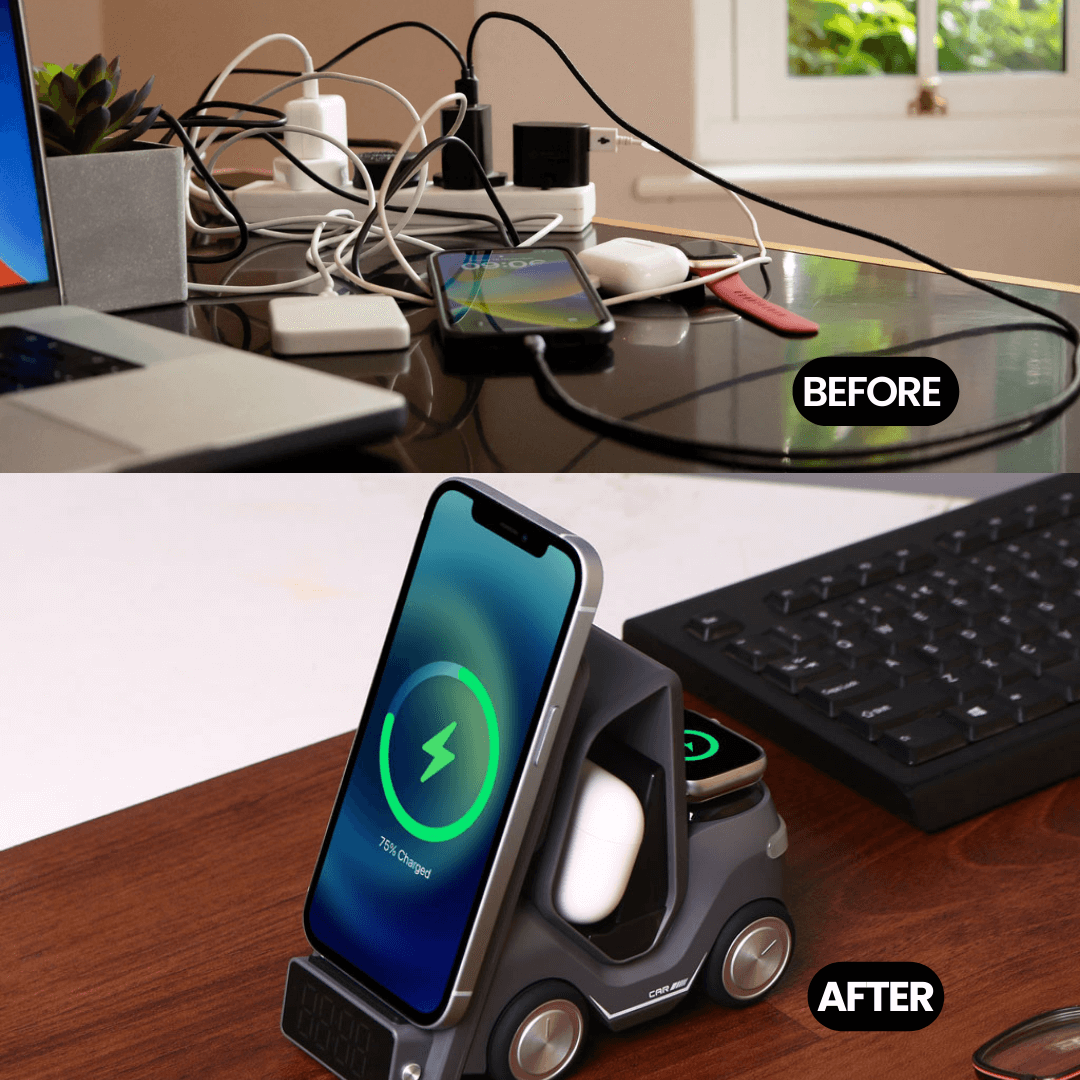 Charge Cruiser - 3 in 1 Wireless Charger with Clock