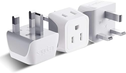 Ceptics Universal Travel Adapter, 45W International Power Adapter with PD & QC 3.0 Dual USB-C, 3 USB Travel Adapter Worldwide, Type I C G A Outlets 110V 220V A/C - EU Euro US UK (11-KU) - Pearl White