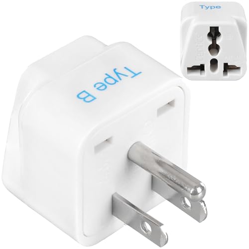 Ceptics Universal Travel Adapter, 45W International Power Adapter with PD & QC 3.0 Dual USB-C, 3 USB Travel Adapter Worldwide, Type I C G A Outlets 110V 220V A/C - EU Euro US UK (11-KU) - Bone White