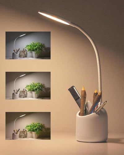 ANKRI Wireless Bottle Lamp LED 3 Colour Light Battery Desk Dimming Night Light Indoor Portable for Cafe Restaurant Home Living Room | 15 cm | Black | Long Lasting Battery - White