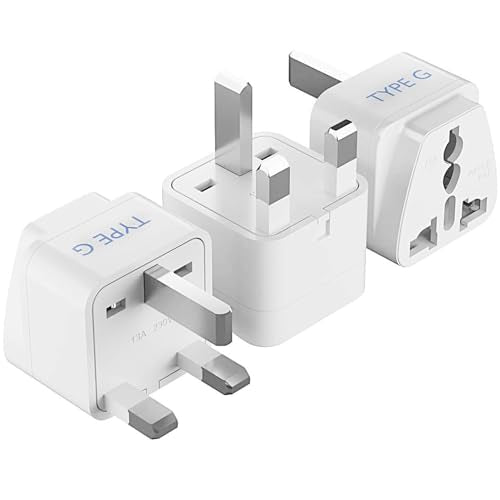 Ceptics Universal Travel Adapter, 45W International Power Adapter with PD & QC 3.0 Dual USB-C, 3 USB Travel Adapter Worldwide, Type I C G A Outlets 110V 220V A/C - EU Euro US UK (11-KU) - Matte White