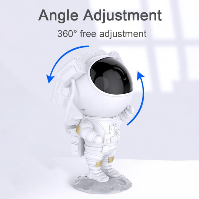 Astronaut Galaxy Projector with Remote Control - 360° Adjustable Timer Kids Astronaut Nebula Night Light Lamp