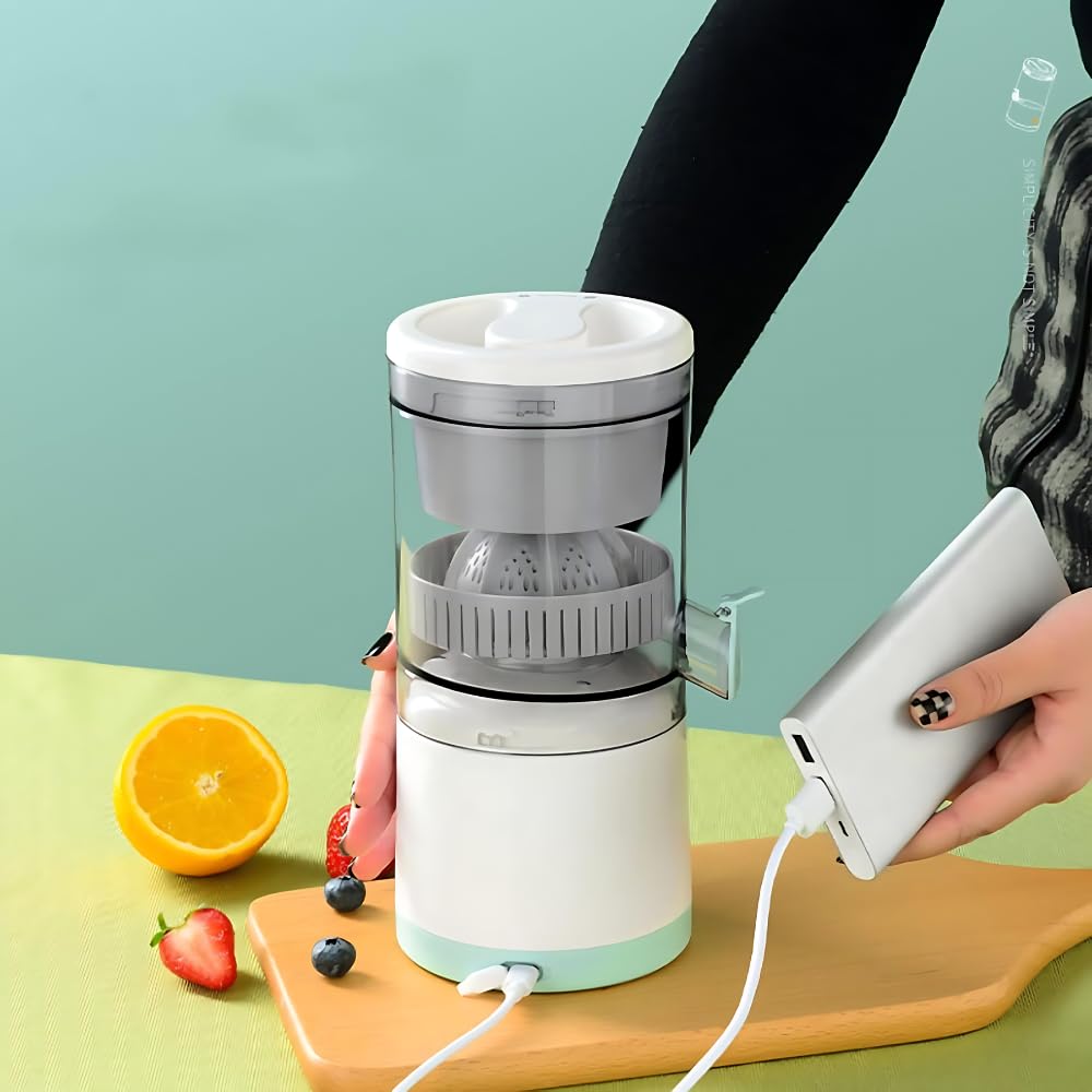 Cordless Electric Citrus Juicer, USB Charging Lemon Squeezer Machine for Quick & Easy Juicing
