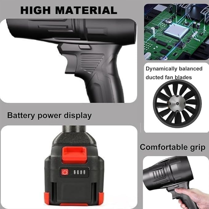 Turbojet Air Fan Car Dryer Air Blower Handheld High Powered Car Blower, Portable Cordless Car Dryer, Car Blower for Drying
