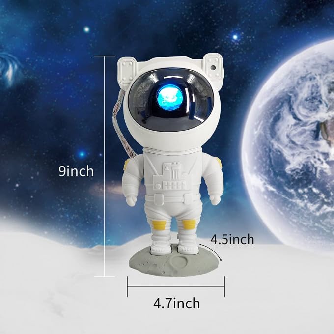 Astronaut Galaxy Projector with Remote Control - 360° Adjustable Timer Kids Astronaut Nebula Night Light Lamp