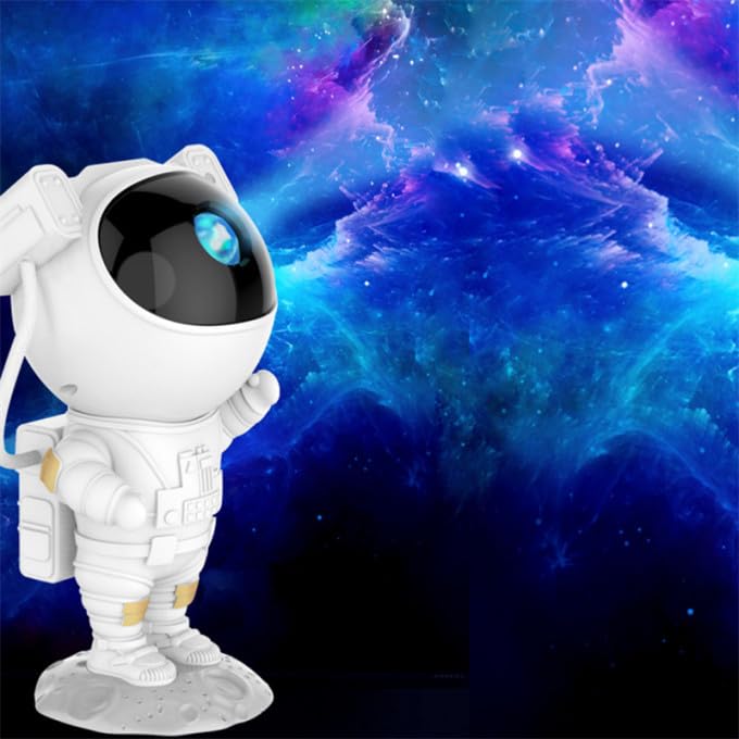 Astronaut Galaxy Projector with Remote Control - 360° Adjustable Timer Kids Astronaut Nebula Night Light Lamp