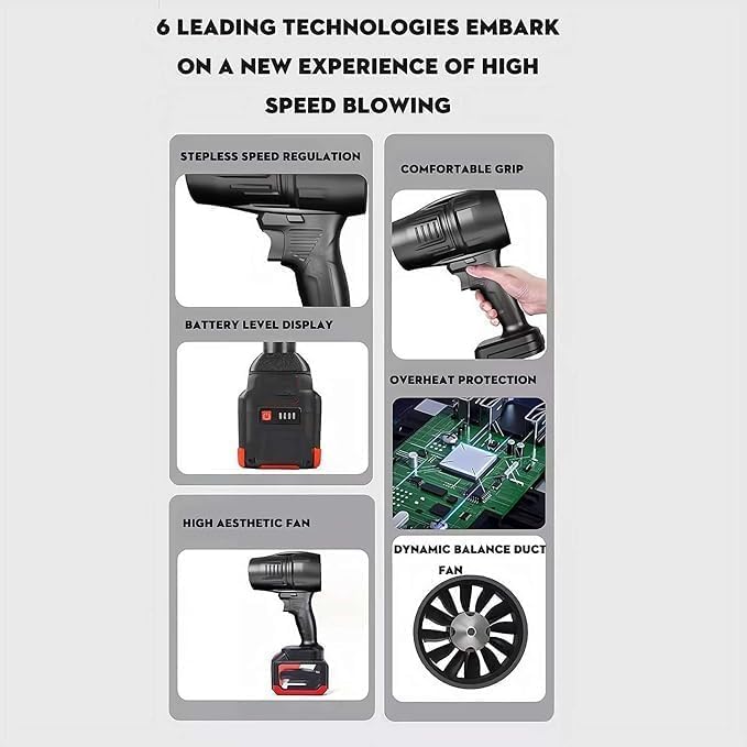 Turbojet Air Fan Car Dryer Air Blower Handheld High Powered Car Blower, Portable Cordless Car Dryer, Car Blower for Drying