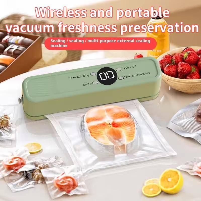 Electric Vacuum Sealer Machine for Food Storage | Automatic Food Vacuum Packing Machine for Dry & Wet Foods | Portable Kitchen Vacuum Sealer with LED Display