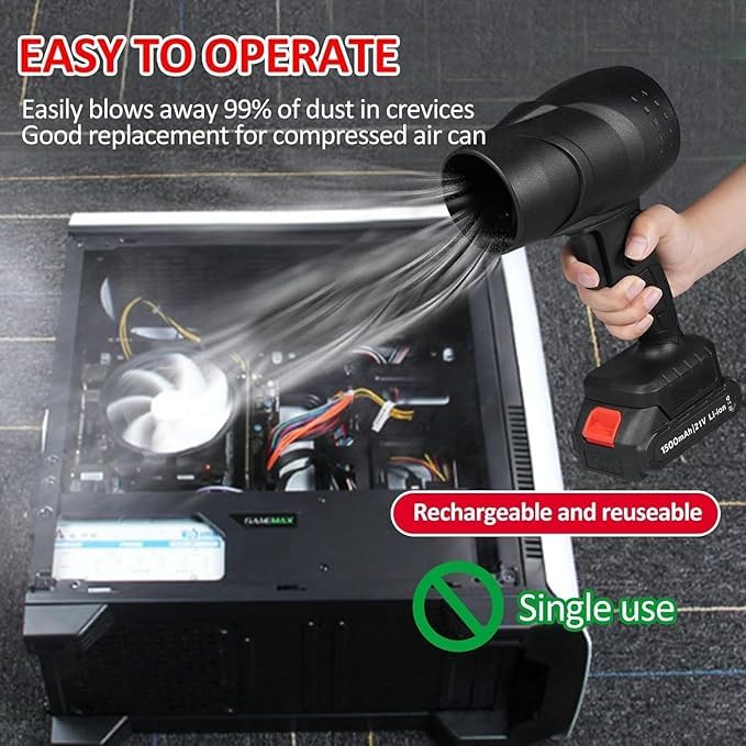 Turbojet Air Fan Car Dryer Air Blower Handheld High Powered Car Blower, Portable Cordless Car Dryer, Car Blower for Drying