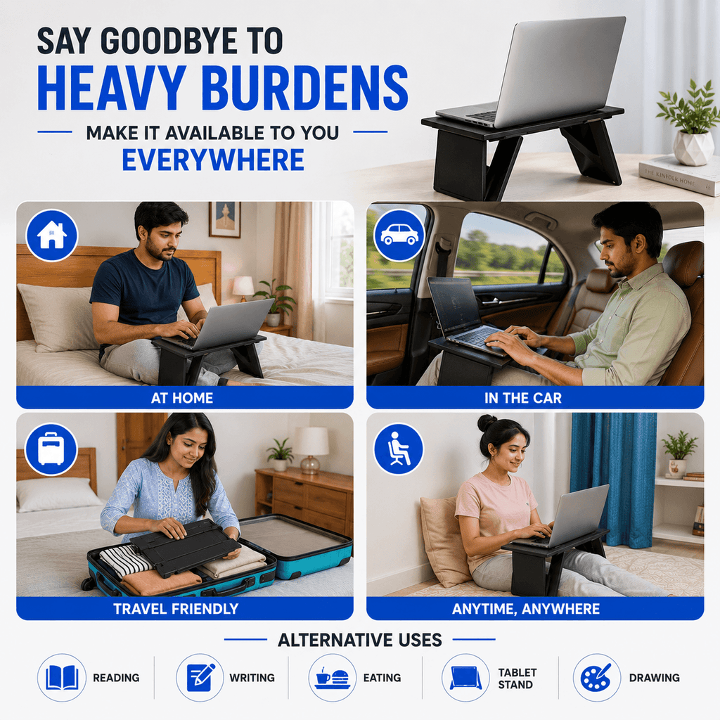 FlexFold Desk - Foldable Laptop Desk