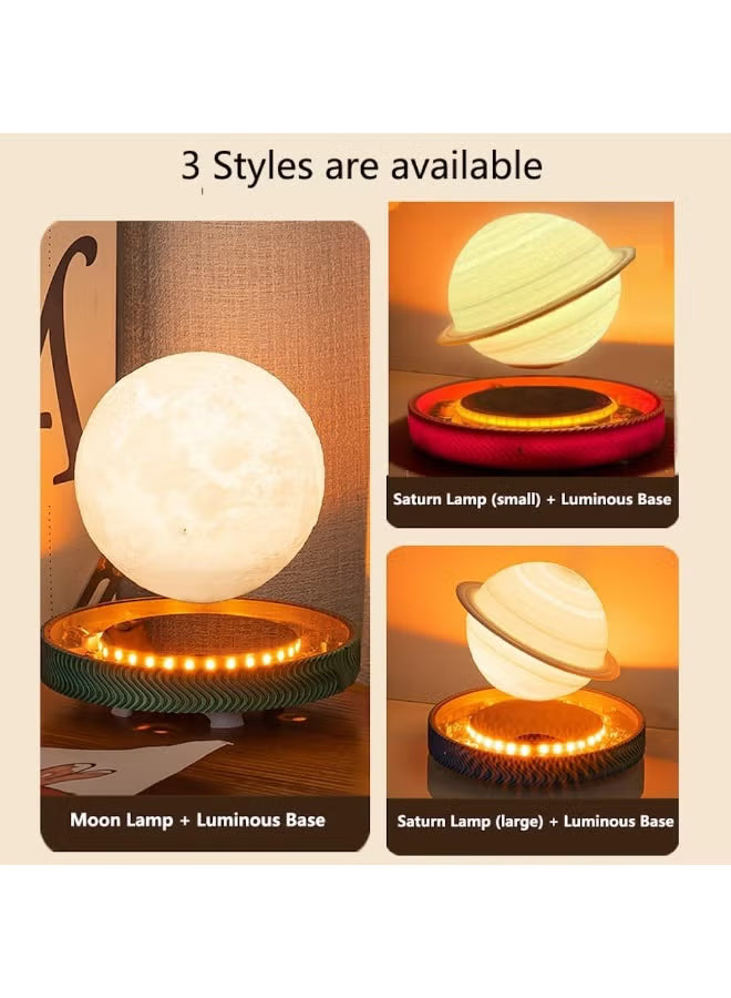 3D Levitating Saturn Night Light Luminous Base Floating Planets Ball Lamp Cool Astronomy Saturn Desk Decor Gifts for Kids Girls