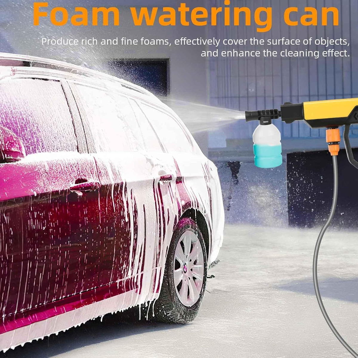 Cordless Portable Pressure Washer 48V 12000mAh | Adjustable Nozzle & 5M Hose Pipe | Car Wash, Bike Cleaning & Outdoor Use