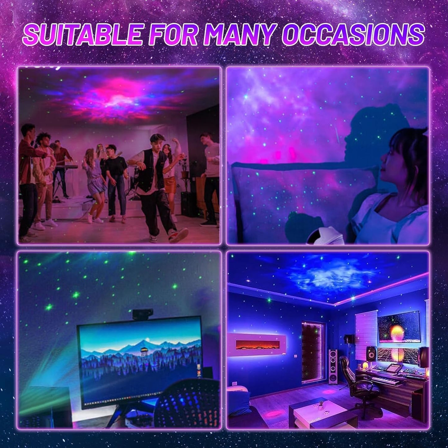 Astronaut Galaxy Projector with Remote Control - 360° Adjustable Timer Kids Astronaut Nebula Night Light Lamp