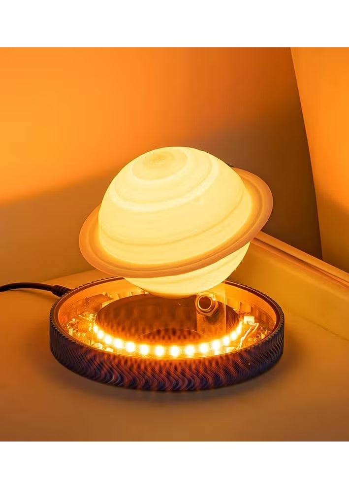 3D Levitating Saturn Night Light Luminous Base Floating Planets Ball Lamp Cool Astronomy Saturn Desk Decor Gifts for Kids Girls