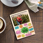 Personalized Great Indian Father Wooden Fridge Magnet