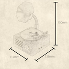 Retro Gramophone Bluetooth Speaker with Rotating Disc