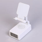 4 in 1 Speaker & Wireless Charger with Clock & Phone Holder