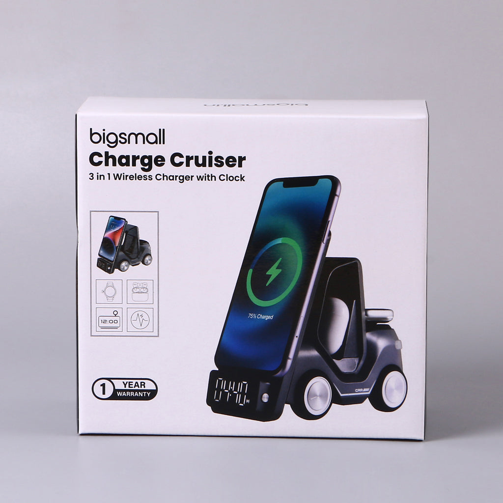 Charge Cruiser - 3 in 1 Wireless Charger with Clock