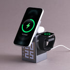 Pixel Dock - 5 in 1 Wireless Charger with Speaker and Clock