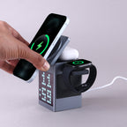 Pixel Dock - 5 in 1 Wireless Charger with Speaker and Clock