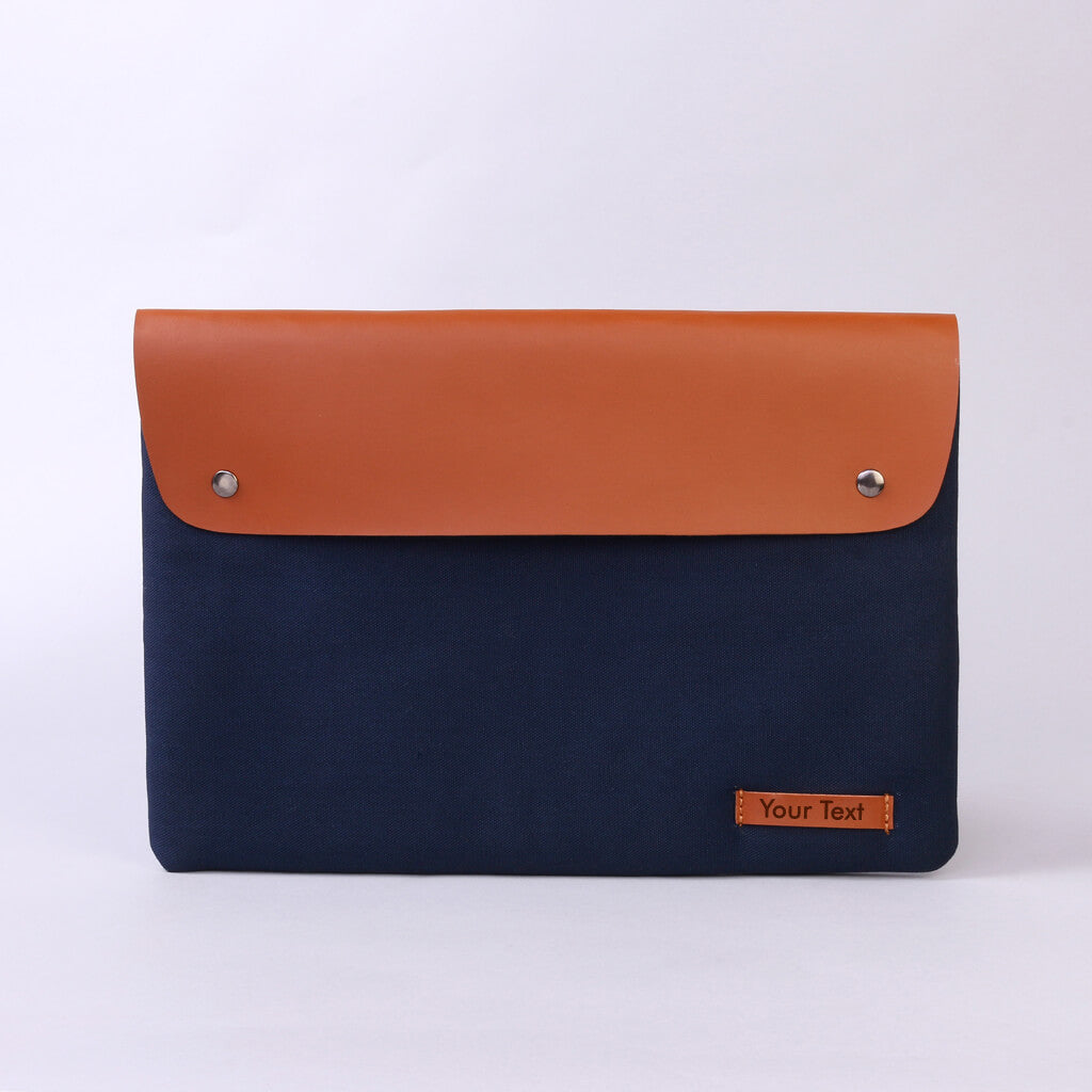 Leather & Canvas Laptop Sleeve
