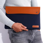 Leather & Canvas Laptop Sleeve