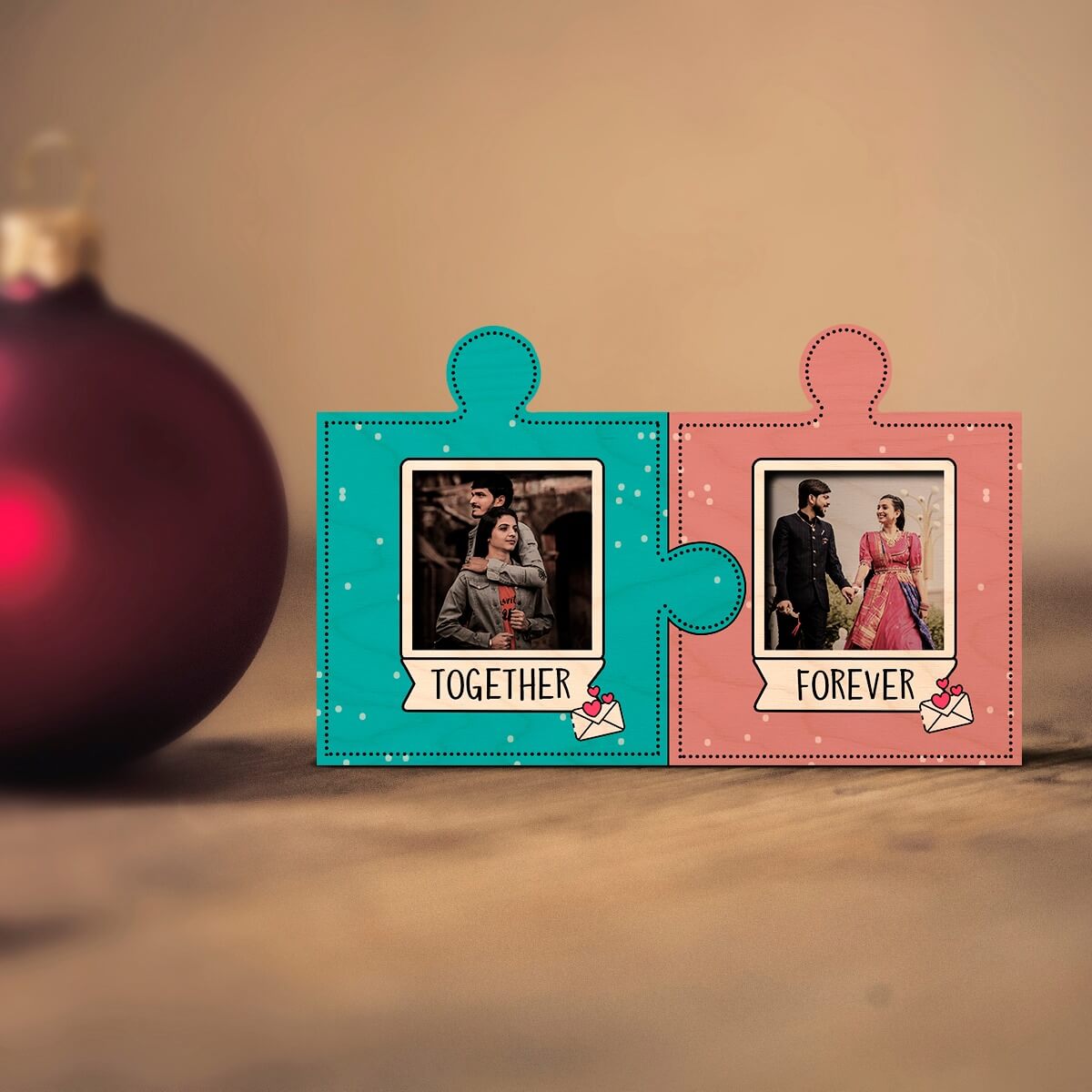 Personalized Puzzle Pieces Wooden Fridge Magnet