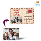 Personalized Best Dad Ever Wooden Postcard