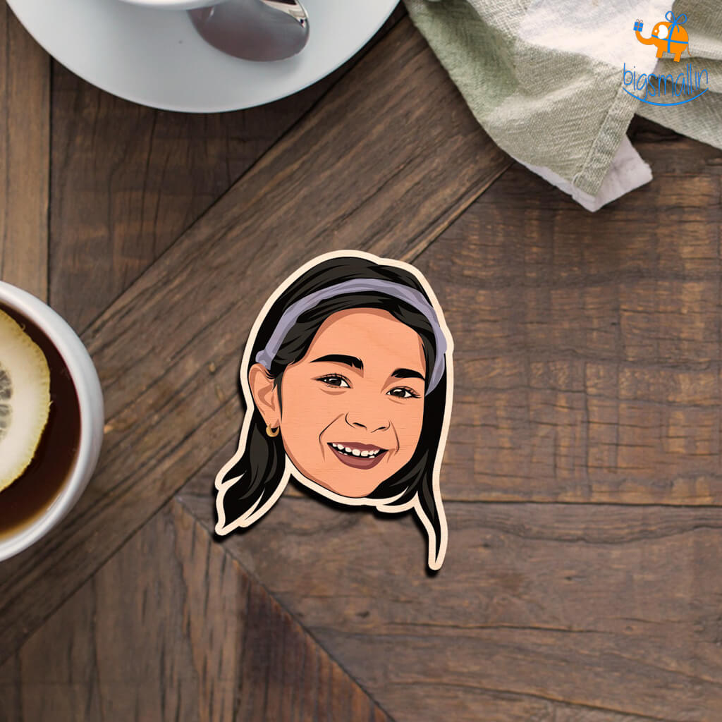 Personalized Caricature Wooden Fridge Magnet