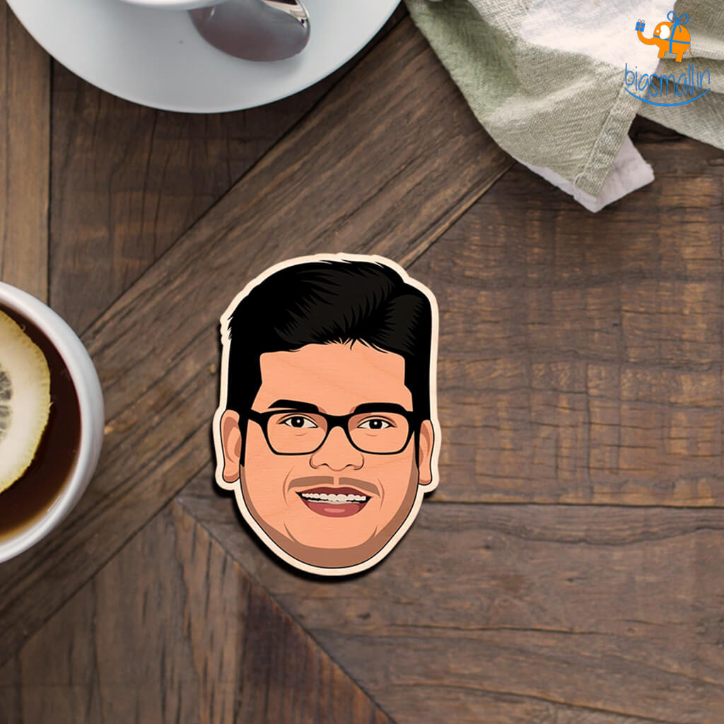 Personalized Caricature Wooden Fridge Magnet