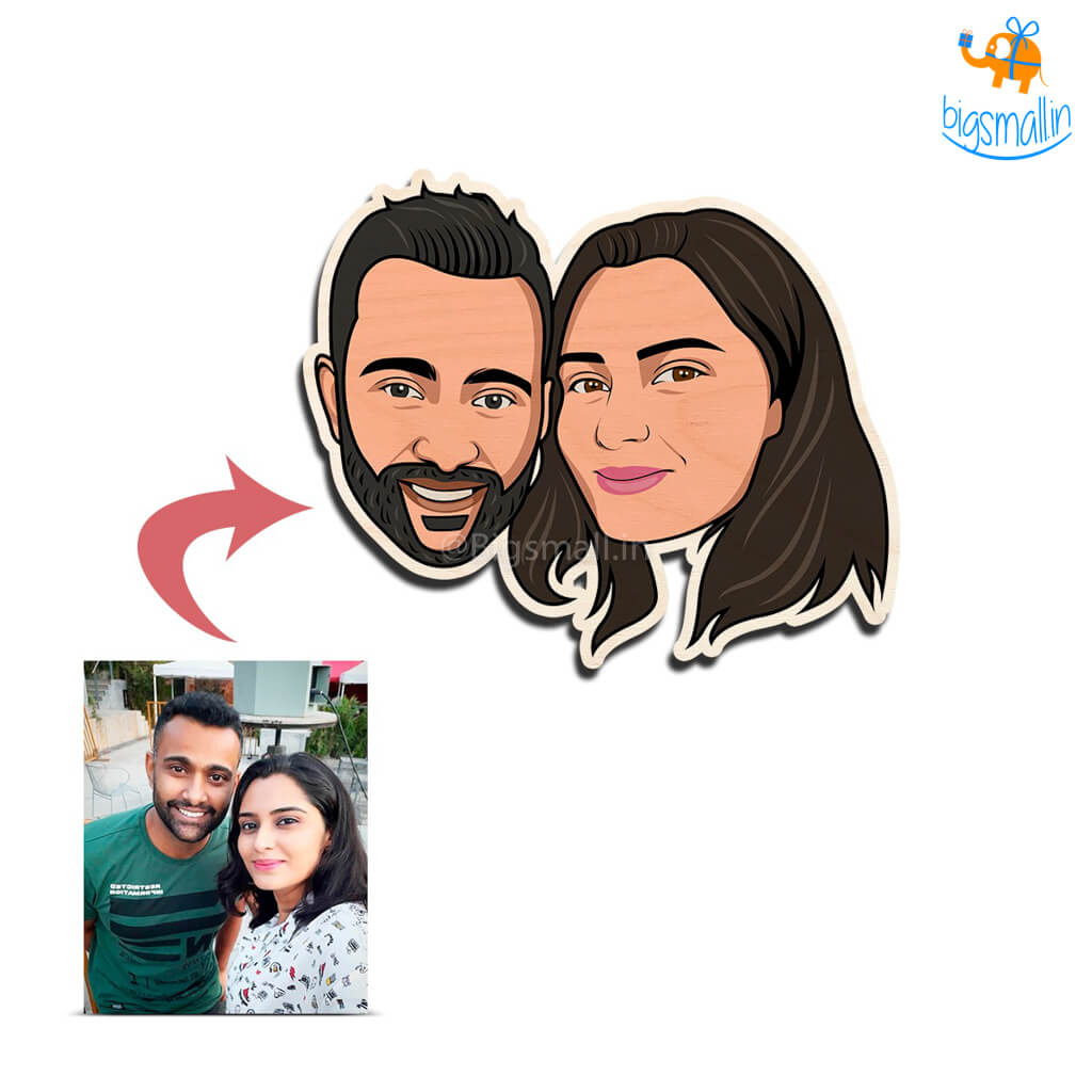 Personalized Caricature Wooden Fridge Magnet