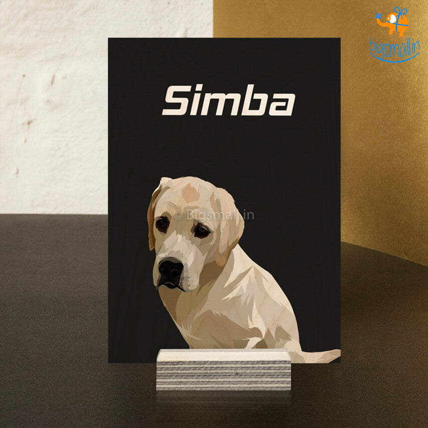 Personalized Pets Caricature Wooden Portrait