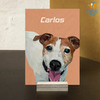 Personalized Pets Caricature Wooden Portrait