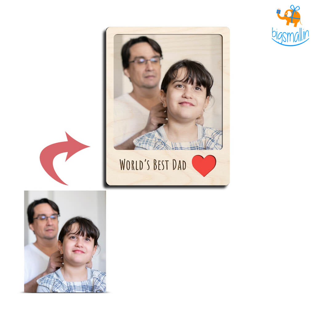 Personalized Best Dad Wooden Fridge Magnet