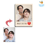 Personalized Best Dad Wooden Fridge Magnet